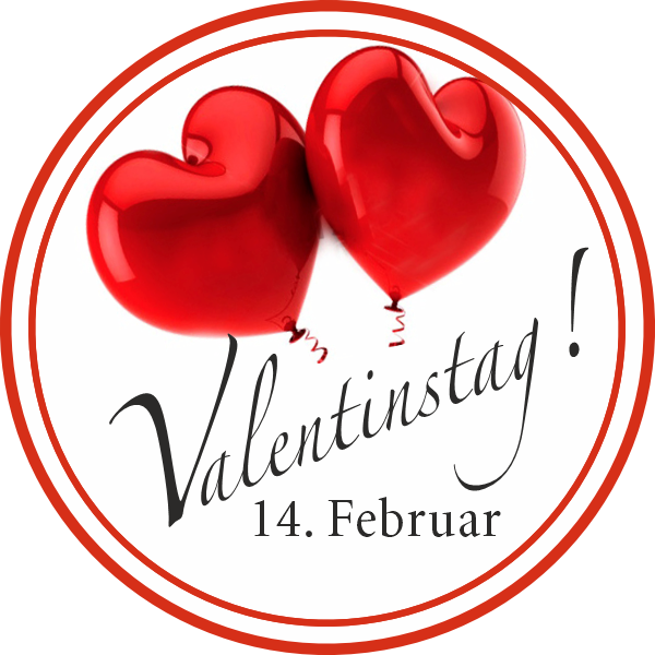 Valentinstag Herzen im Kreis